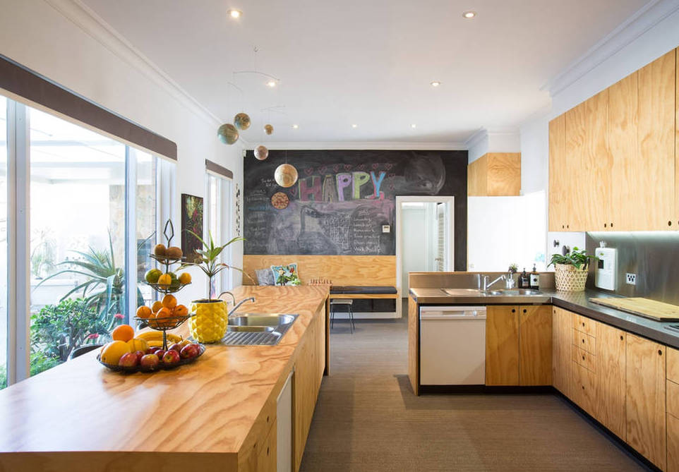 wooden style kitchen in Melbourne for photoshoots and filming