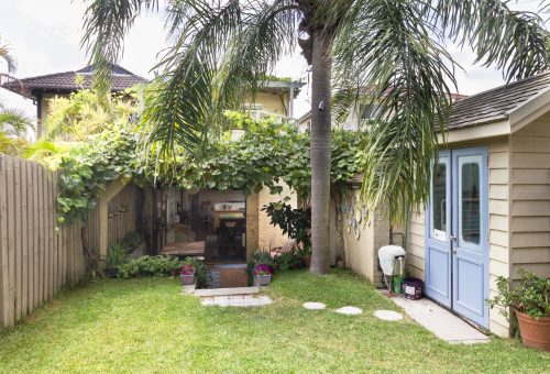 outdoor area backyard garden established pool