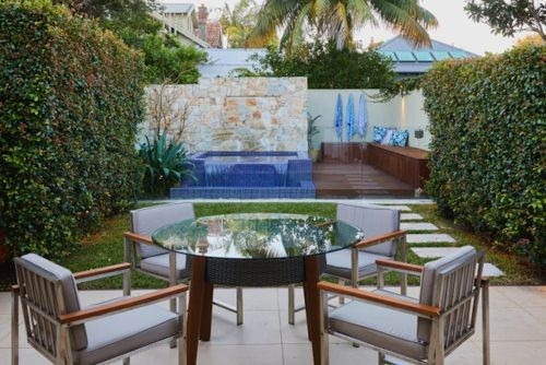 outdoor area backyard garden established pool