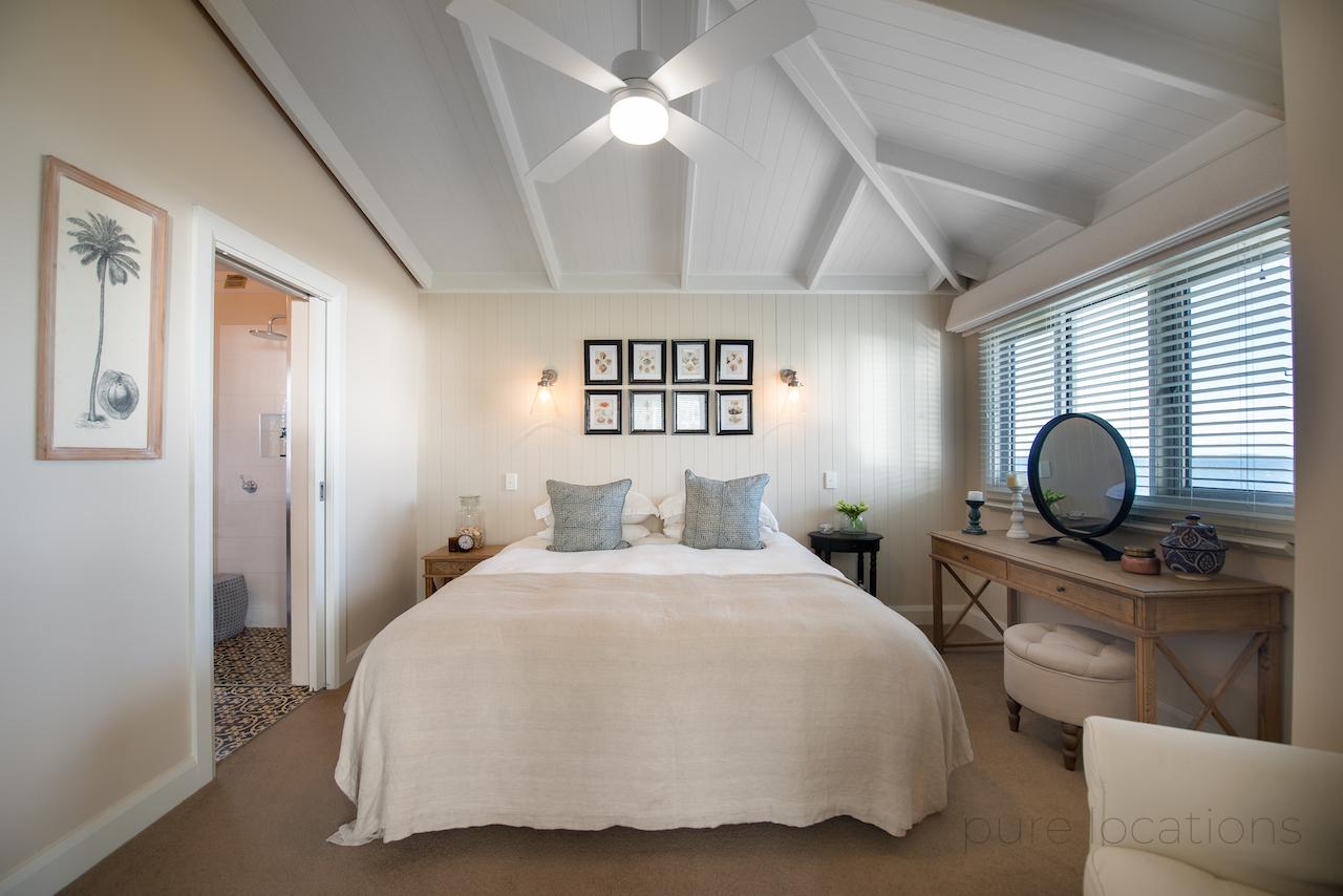 Hampton's interior style bedroom at photoshoot location