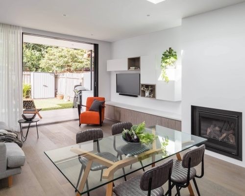 living room backyard