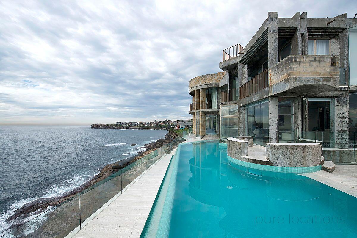 A pool on a cliffside at a location in Sydney 
