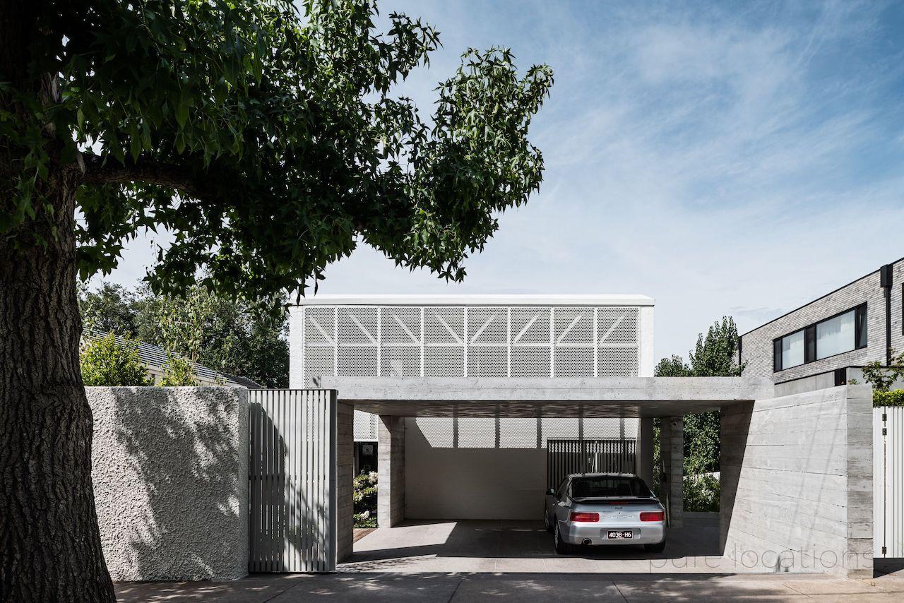 modern garage in melbourne location home