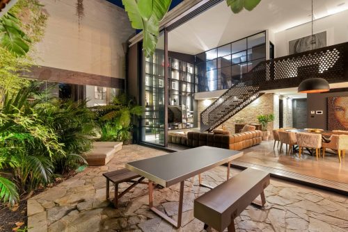outdoor area backyard garden established pool