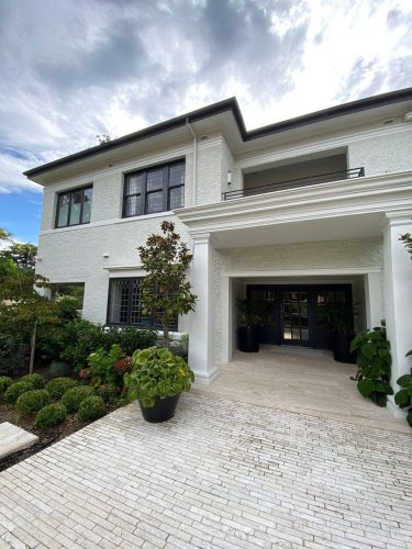 garage facade driveway