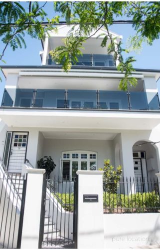 facade driveway garage backyard garden established pool