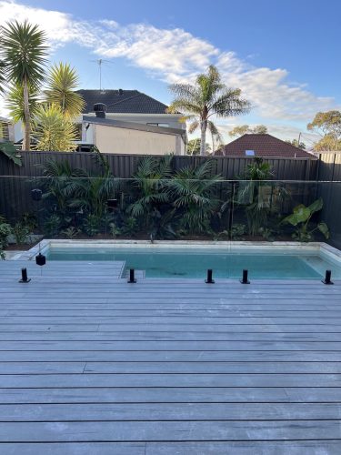 outdoor area pool backyard