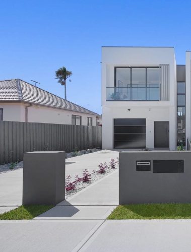 garage driveway facade