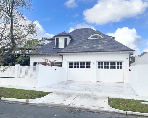 garage facade driveway