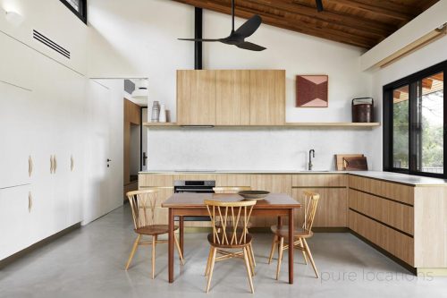kitchen space dining space