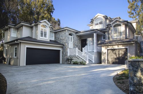 garage facade driveway