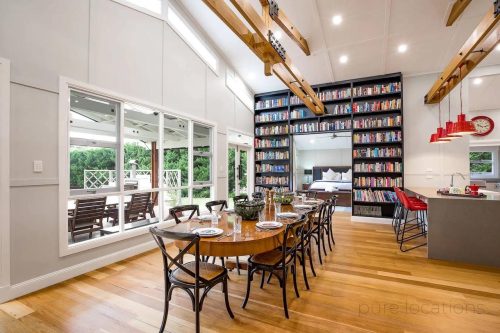 dining space backyard outdoor area