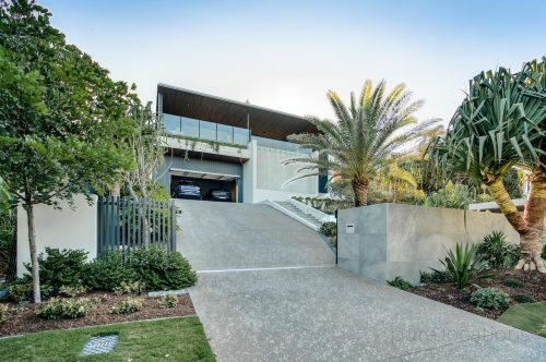 driveway garage facade