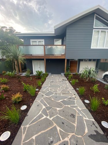 facade backyard driveway garage