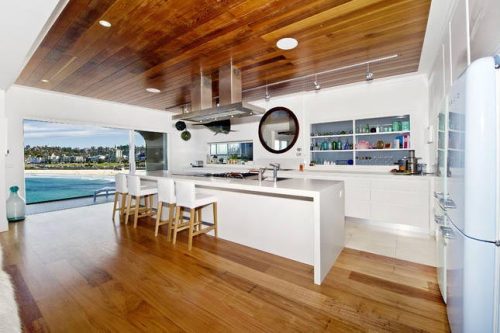 kitchen living room dining space