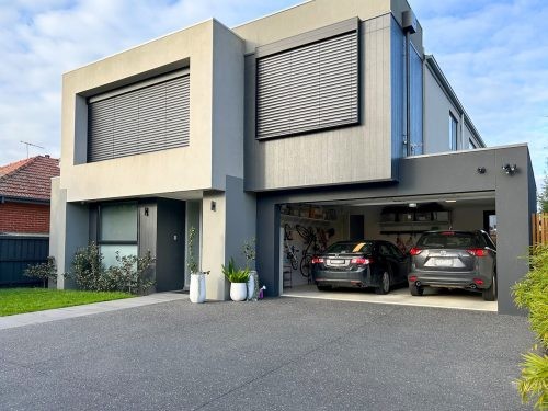 garage facade driveway
