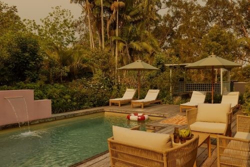pool outdoor area garden established