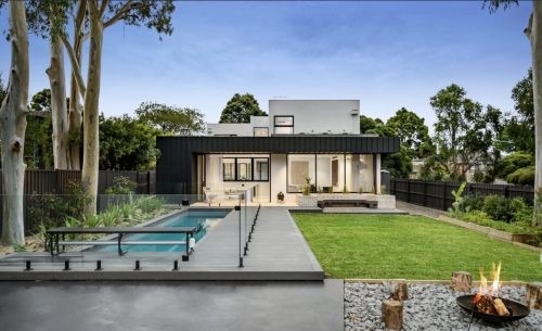 outdoor area pool backyard