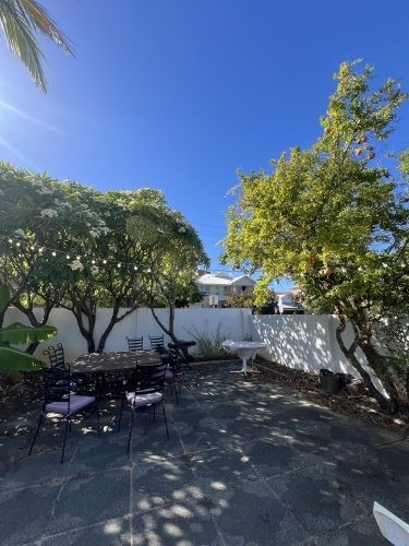 pool gardens established backyard