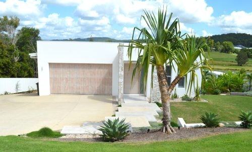garage driveway facade