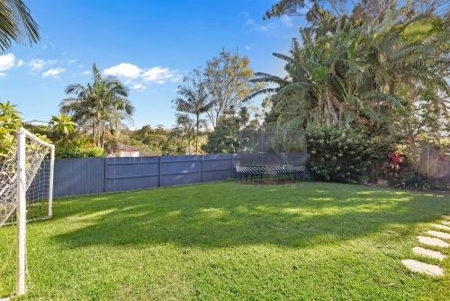 backyard garden established pool