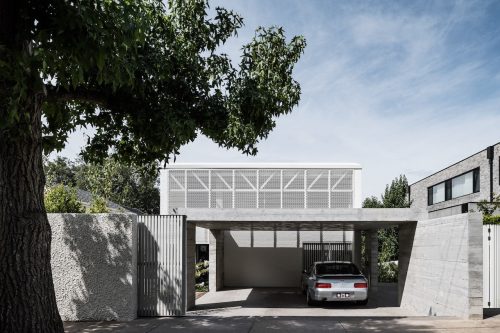 driveway garage facade