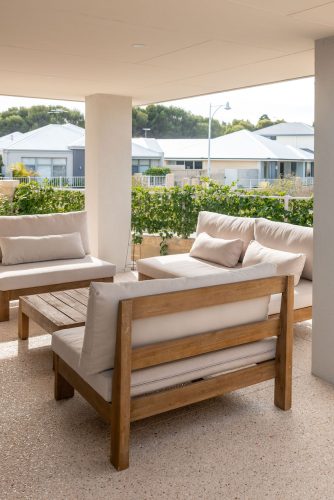 outdoor area backyard garden established pool