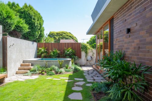 outdoor area backyard garden established