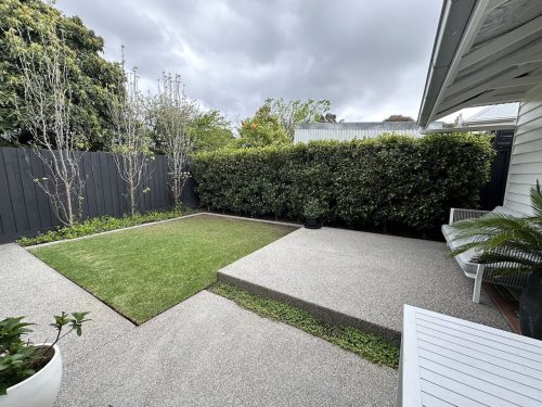 garden established pool backyard