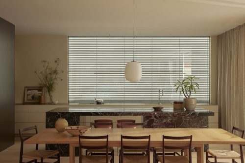 kitchen dining space laundry
