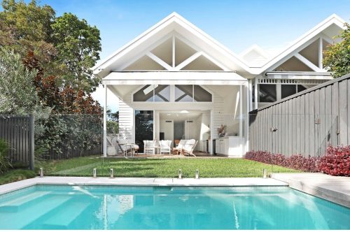 pool outdoor area backyard garden established