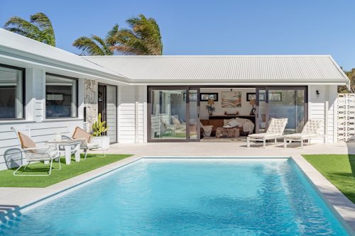pool outdoor area backyard