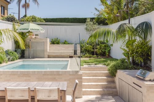 pool outdoor area backyard garden established