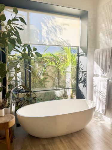 bathroom garden established