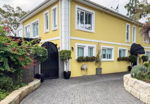 facade driveway garage
