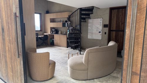 living room dining space home office