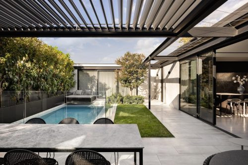 outdoor area backyard pool