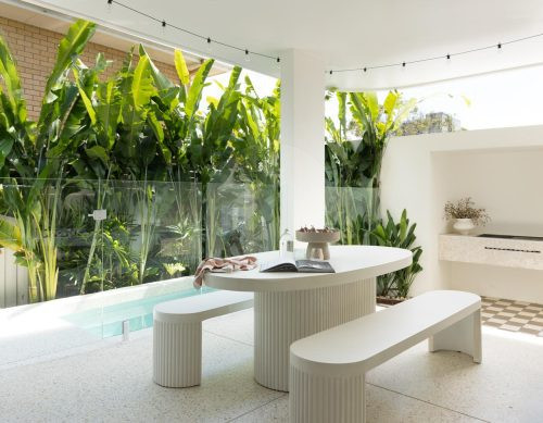 outdoor area backyard garden established pool