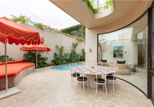 outdoor area facade garage driveway