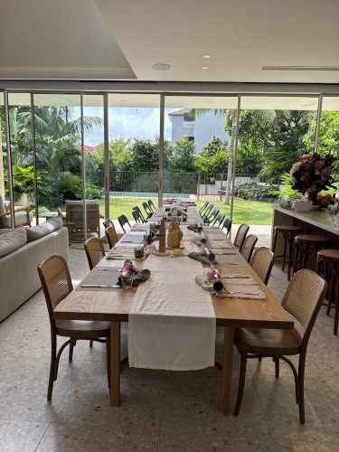 dining space backyard