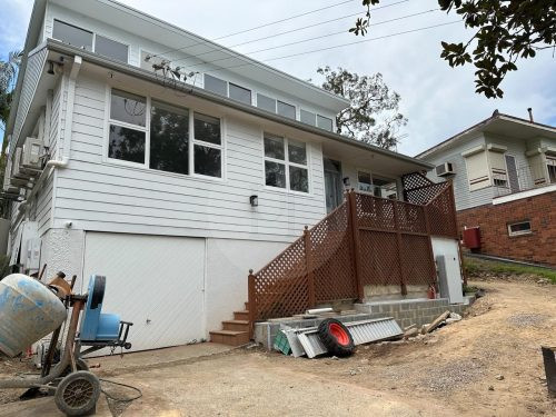 garage driveway facade
