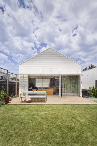 backyard garden established pool