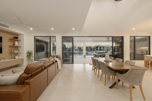 pool outdoor area kitchen dining space
