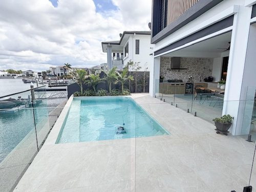 pool outdoor area backyard garden established