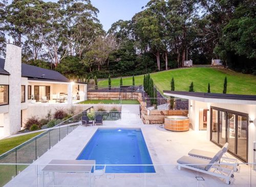 outdoor area driveway pool