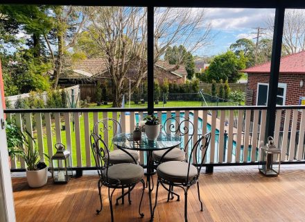 outdoor area backyard pool garden established