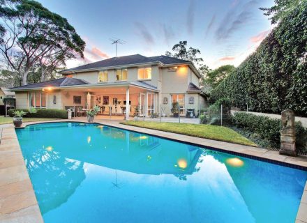 backyard garden established pool outdoor area