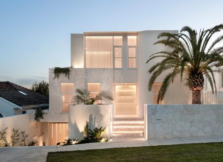 facade garage driveway garden established