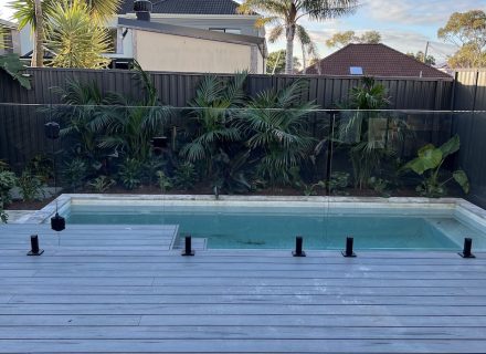 outdoor area pool backyard