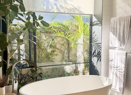 bathroom garden established